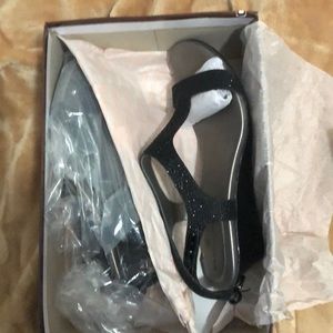 Bandolino sparkling black sandals size 7